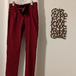 NWOT Zac & Rachel Red Wine Trousers